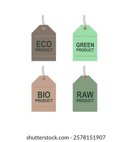 NATURAL BIO ECO PRODUCT BADGE SIGN SYMBOL VECTOR