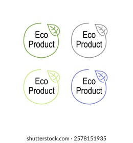 NATURAL BIO ECO PRODUCT BADGE SIGN SYMBOL VECTOR