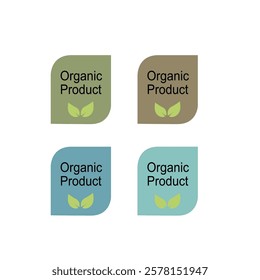 NATURAL BIO ECO PRODUCT BADGE SIGN SYMBOL VECTOR