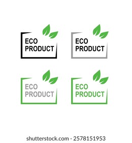 NATURAL BIO ECO PRODUCT BADGE SIGN SYMBOL VECTOR