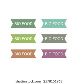 NATURAL BIO ECO PRODUCT BADGE SIGN SYMBOL VECTOR