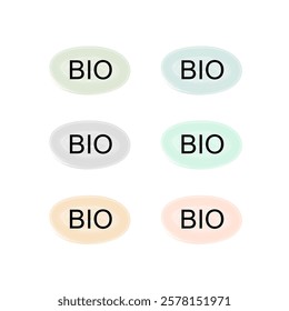 NATURAL BIO ECO PRODUCT BADGE SIGN SYMBOL VECTOR