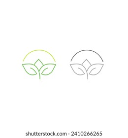 Natural Bio Shop Green Agriculture Sign Symbol Logo Vector