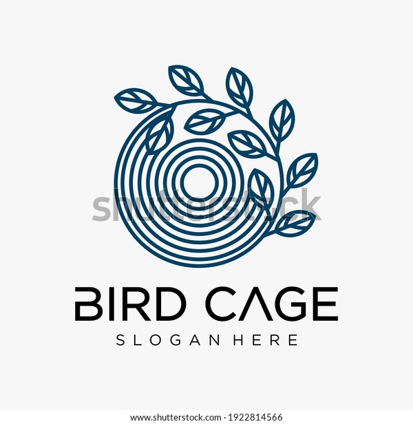 Natural Bird Cage Logo Bird Logo Stock Vector (Royalty Free) 1922814566