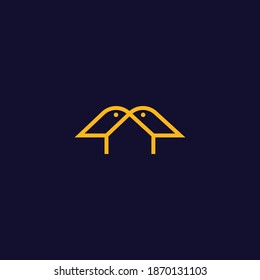natural bird house logo design concept with outline, simple, elegant, and minimalist styles for business, company and branding