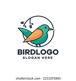 Natural Bird Illustration Logo Icon Illustration