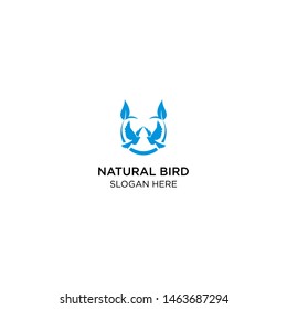 natural bird with leaf logo templates
