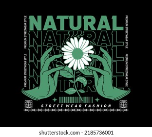 natural blossom. aesthetic graphic design for creative clothing, for streetwear and urban style t-shirts design, hoodies, etc.