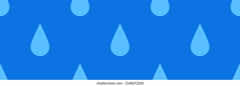 Natural blue drops of water, liquid, fluid and aqua seamless pattern, background. Droplet backdrop