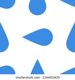 Natural blue drops of water, liquid, fluid and aqua seamless pattern, background