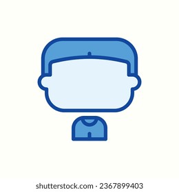 natural blue icon, isolated icon in light background, perfect for website, blog, logo, graphic design, social media, UI, mobile app