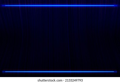 Natürliche blaue Jeans strukturierter Grenzhintergrund. Organische Garne Nahaufnahme Webband-Banner mit Stoffband. Neon Sparkling auf Canvas Edging. Vektor EPS10.