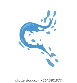 Elemento de salpicadura de agua azul natural