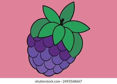 A natural blueberry art with background