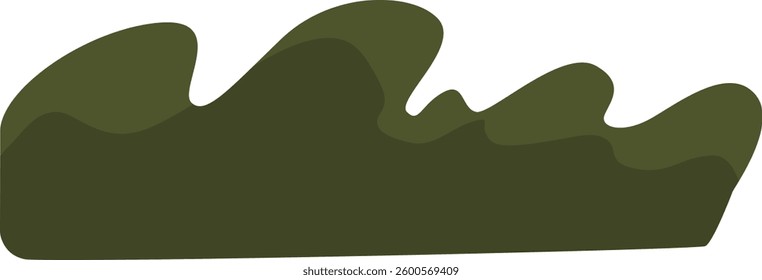 Natural botanical bush vector illustration