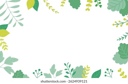 Natural botanical vector illustration background frame