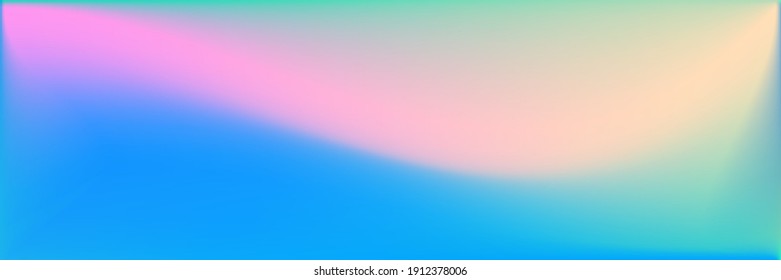 Natural Bright Blue Smooth Surface Illustration. Rainbow Vibrant Wavy Gradient Mesh. Turquoise Original Background. Color Ocean Modern Design Backdrop. Multicolor Sea Wavy Gradient Mesh.