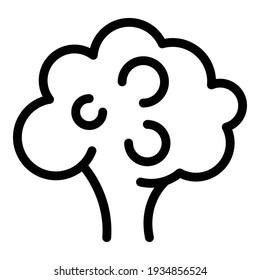 Natural broccoli icon. Outline natural broccoli vector icon for web design isolated on white background