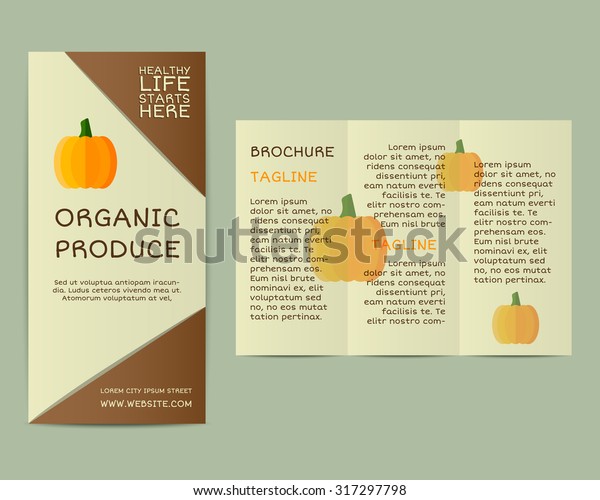 Natural Business Corporate Identity Design Pumpkin Stock Vector Royalty Free
