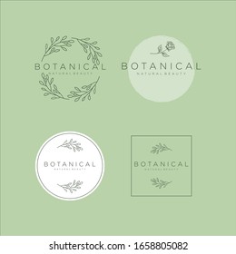 Natural business logo collection Free Vector