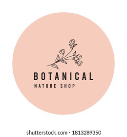 Natural business logo collection in minimal style Free Vector.