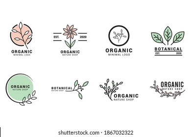 Natural Business Logo Collection In Minimal Style Vector Template.
