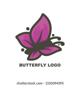 natural butterfly vector logo design mascot icon awesome ready for use 