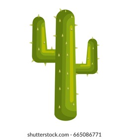 natural cactus isolated icon
