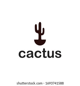 Plantilla de logotipo Cactus Natural