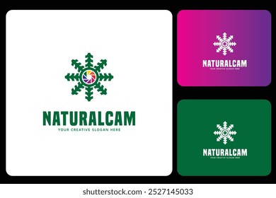Natural Camera Logo Design Template