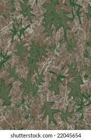 The natural camouflage pattern - leaves over brown background. See more pictures in my gallery