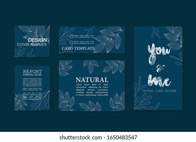Natural card template blue color vector illustration design wallpaper background