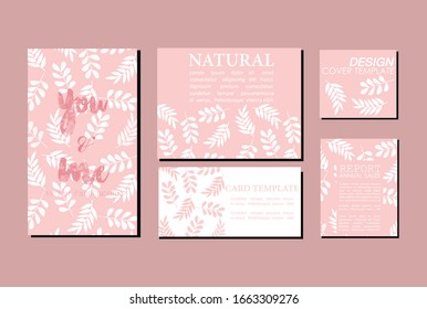 Natural card template pastel color vector illustration design wallpaper background