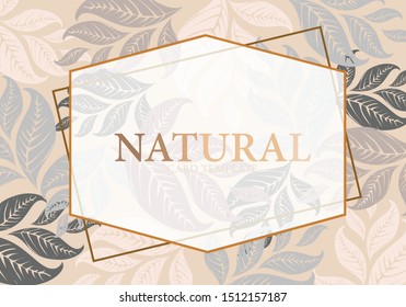 Natural card template vector illustration design