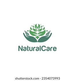 Natural care logo vintages leaf