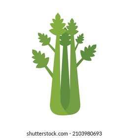 Icono de apio natural. Ilustración plana del icono vectorial de apio natural aislado en fondo blanco