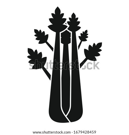 Natural celery icon. Simple illustration of natural celery vector icon for web design isolated on white background
