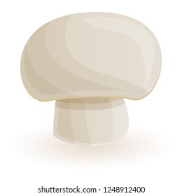 Natural champignon icon. Cartoon of natural champignon vector icon for web design isolated on white background