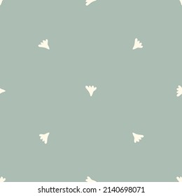 Natural chic boho foliage seamless pattern in ditzy leaf style. Hand drawn organic botanics fashion print. Modern summer nature garden in trendy vintage country cottagecore color. 