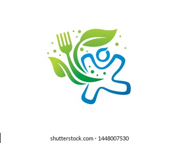 Natural Child or People Logo Template Design Vector, Emblem, Design Concept, Creative Symbol, Icon