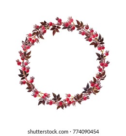 natural  Christmas wreath on transparent background. New Year wreath. Festive xmas sketch for holiday greeting cards, decoration of sale promotion, banners, flyers, posters. 