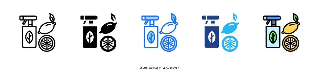 Natural Cleaning Icon Set Multiple Style Collection