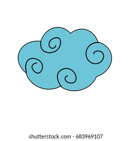 natural cloud with ornamental design