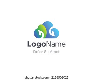 Natural Cloud Technology Logo Gradient