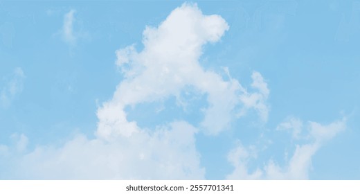 Natural and cloudy fresh blue sky background. Natural sky beautiful blue and white texture background. Blue sky and cloud on summer daytime.