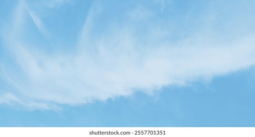 Natural and cloudy fresh blue sky background. Natural sky beautiful blue and white texture background. Blue sky and cloud on summer daytime.