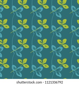 Natural clover seamless pattern for home textile, clothes and wallpapers