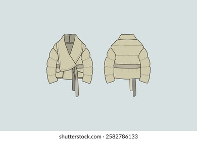 A natural cocoon jacket typically refers to a garment that has a loose, oversized, and enveloping silhouette. The term "cocoon" comes from the shape of a cocoon itself, which wraps around the insect i