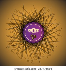 Natural coffee abstract logo