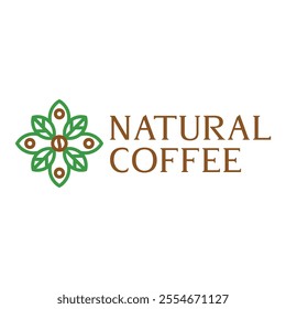 natural coffee flat minimalist logo design